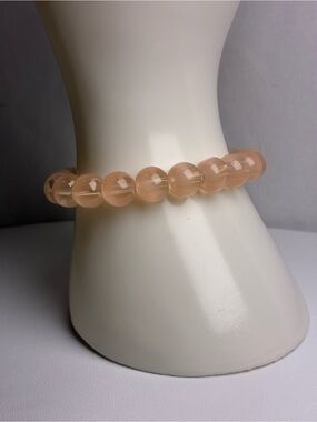 Peach Glass Bead Stretch Bracelet -
Women Jewelry New Without Tags